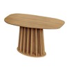 Mesa de Jantar Orgânica 160cm com Base Ripada - Freijó