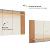 Painel para TV Até 65 Polegadas 1 Prateleira 220cm Ripado Off White/Freijó - Dalla Costa