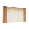 Painel para TV Até 65 Polegadas 1 Prateleira 220cm Ripado Off White/Freijó - Dalla Costa