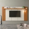 Painel para TV Até 65 Polegadas 1 Prateleira 220cm Ripado Off White/Freijó - Dalla Costa