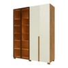 Guarda-Roupa Casal 4 Portas 180cm com 2 Portas Reflecta - Freijó/Off White Dalla Costa