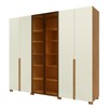 Guarda-Roupa Casal 6 Portas 270cm com 2 Portas Reflecta - Freijó/Off White