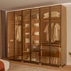 Guarda-Roupa Casal 6 Portas Reflecta 270cm - Freijó