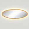 Painel Espelhado Oval com Led e Espelho 158cm - Carvalho Rosé