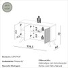 Balcão Buffet 135,5cm com 3 Portas com Palha Hexagonal Natural - Carvalho Rosé