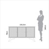 Balcão Buffet 135,5cm com 3 Portas com Palha Hexagonal Natural - Carvalho Rosé