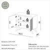 Balcão Buffet 92,5cm com 2 Portas com Palha Hexagonal Natural - Carvalho Rosé
