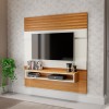 Painel para TV Até 55 Polegadas 1 Nicho Ripado Off White/Freijó - Dalla Costa
