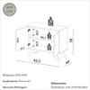 Balcão Buffet 92,5cm com 2 Portas Carvalho Rosé - Dalla Costa