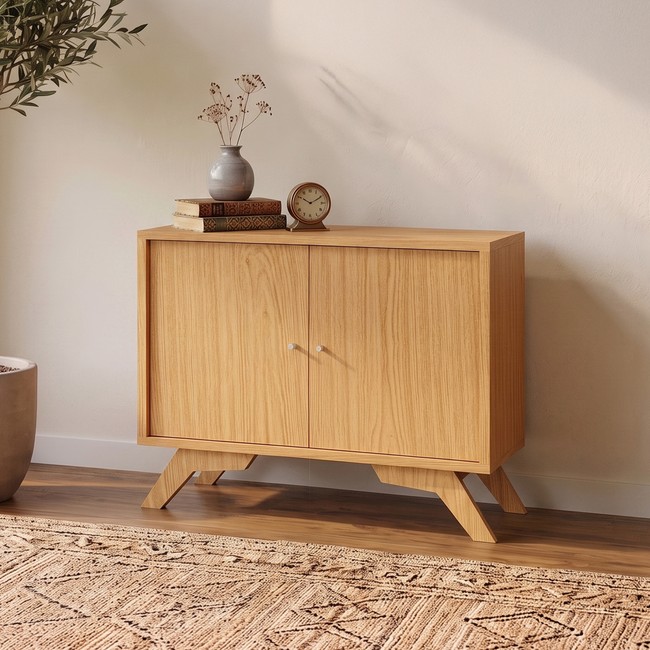 Balcão Buffet 92,5cm com 2 Portas Carvalho Rosé - Dalla Costa