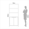 Estante Industrial 73cm 1 Torre com 2 Portas Freijó/Preto Fosco