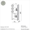Estante Industrial 73cm 1 Torre com 2 Portas Freijó/Preto Fosco