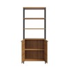 Estante Industrial 73cm 1 Torre com 2 Portas Freijó/Preto Fosco