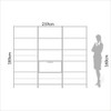 Conjunto de Estantes Industriais 219cm com 3 Torres e 1 Basculante - Off White/Freijó