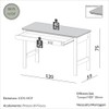 Mesa de Escritório Industrial 120cm com 1 Gaveta e Cantos Arredondados - Freijó/Preto Fosco