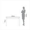 Mesa de Escritório Industrial 120cm com 1 Gaveta e Cantos Arredondados - Off White/Freijó