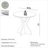 Mesa de Jantar Redonda 4 Lugares Basic Nobre - Dalla Costa