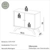 Balcão Buffet 92,5cm com 2 Portas Pinhão - Dalla Costa