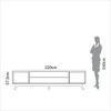 Rack para TV Até 60 Polegadas 2 Gavetas Retrô Off White Fosco/Carvalho Rosé - Dalla Costa