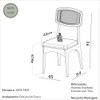 Kit 2 Cadeiras Mdf Retrô com Encosto em Tela Sintética - Carvalho Rosé/Bege Claro