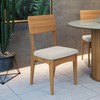 Kit 2 Cadeiras 100% Mdf - Freijó/Bege Claro J20