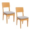 Kit 2 Cadeiras 100% Mdf - Carvalho Rosé/Bege Claro J20
