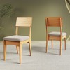 Kit 2 Cadeiras 100% Mdf - Carvalho Rosé/Bege Claro J20