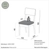 Kit 2 Cadeiras 100% Mdf - Pinhão/Bege Claro J20