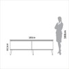 Rack 180cm 2 Portas Basculantes e Led - Off White Fosco
