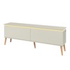 Rack 180cm 2 Portas Basculantes e Led - Off White Fosco