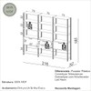 Estante para Livros 2 Portas 2 Gavetas Industrial Fita Led Freijó/Preto - Dalla Costa