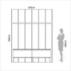 Rack Painel 192cm 2 Portas Basculantes Led - Carvalho Rosé/Off White Fosco