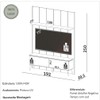 Rack Painel 192cm 2 Portas Basculantes Led - Carvalho Rosé/Off White Fosco