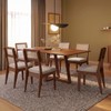 Conjunto Sala de Jantar Mesa 160cm com 6 Cadeiras Palha Sintética 100% Mdf Pinhão/Bege Claro