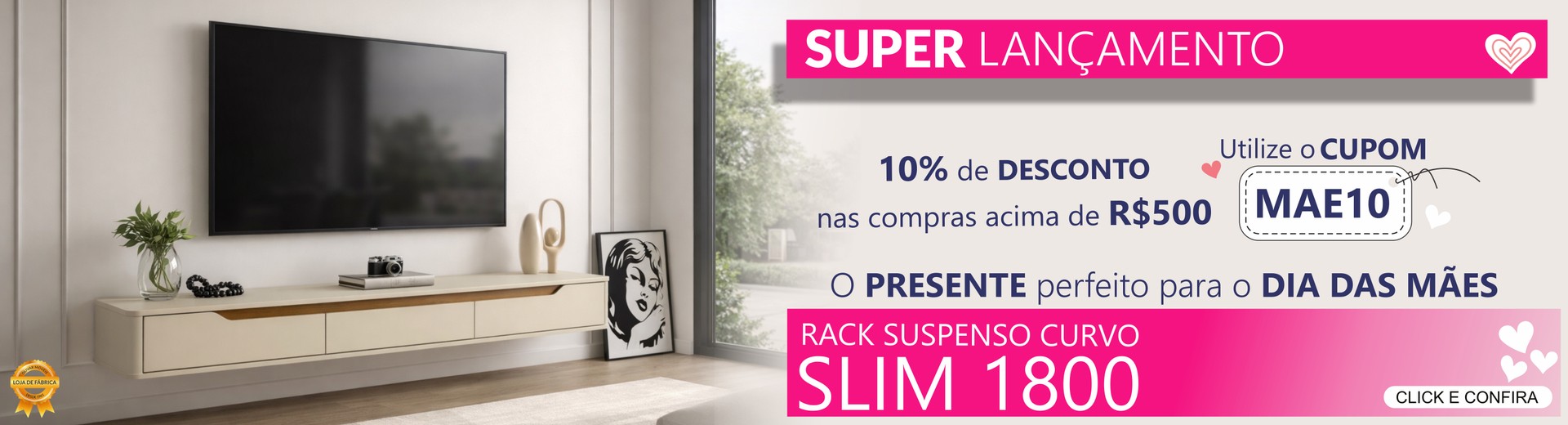 Rack Suspenso Slim Pc 1800