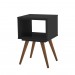 Mesa Lateral Retro 40 1 Nicho Preto - Olivar Móveis