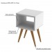 Mesa Lateral Retro 40 1 Nicho Branco - Olivar Móveis