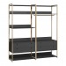 Closet Industrial Olivar 4 Gavetas 9 Prateleiras Preto - Olivar Móveis