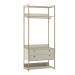 Guarda-Roupa Closet Industrial Olivar com Cabideiro 2 Gavetas 89cm - Off White