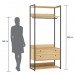 Guarda-Roupa Closet Industrial Olivar com Cabideiro 2 Gavetas 89cm - Pinus
