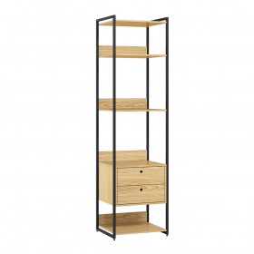 Closet Estante Industrial 2 Gavetas 5 Prateleiras Pinus - Olivar Móveis