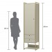 Closet Industrial Olivar 1 Porta 2 Gavetas 54cm Off White - Olivar Móveis