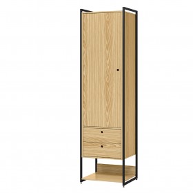 Closet Industrial Olivar 1 Porta 2 Gavetas 54cm Pinus - Olivar Móveis