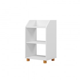 Mesa de Cabeceira Montessoriana 3 Prateleiras Branco - Olivar Móveis