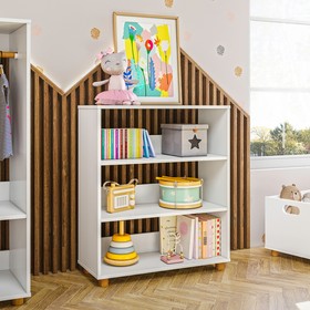 Estante Montessoriana 4 Prateleiras Branco - Olivar Móveis
