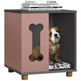 Mesa Lateral Pet Golden Grafito/Rose - Olivar Móveis