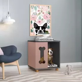 Mesa Lateral Pet Golden Grafito/Rose - Olivar Móveis