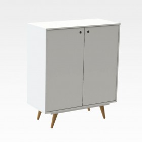 Sapateira Retro 50 2 Portas 10 Prateleiras Branco - Olivar Móveis