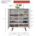 Sapateira Retro 50 2 Portas 10 Prateleiras Branco - Olivar Móveis