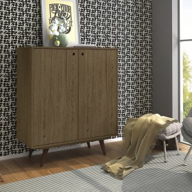 Sapateira Retro 50 2 Portas 10 Prateleiras Rustik Carvalho - Olivar Móveis